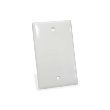 Smooth Face Keystone Wallplate- Blank- White